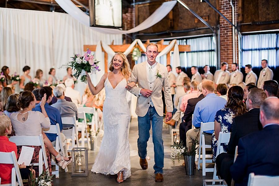 Just married at this Dayton wedding by Knoxville Wedding Photographer, Amanda May Photos.