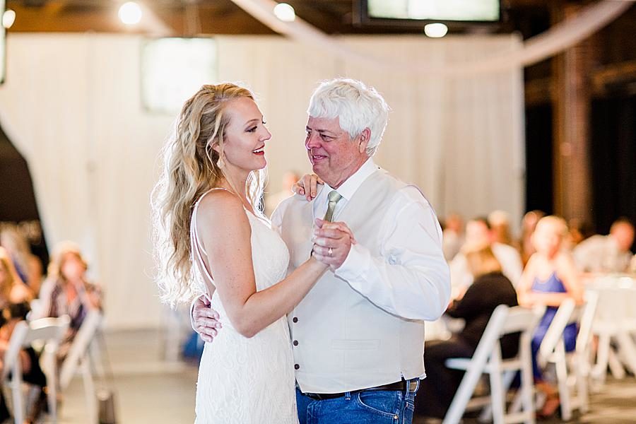 Father daughter dance at this Dayton wedding by Knoxville Wedding Photographer, Amanda May Photos.