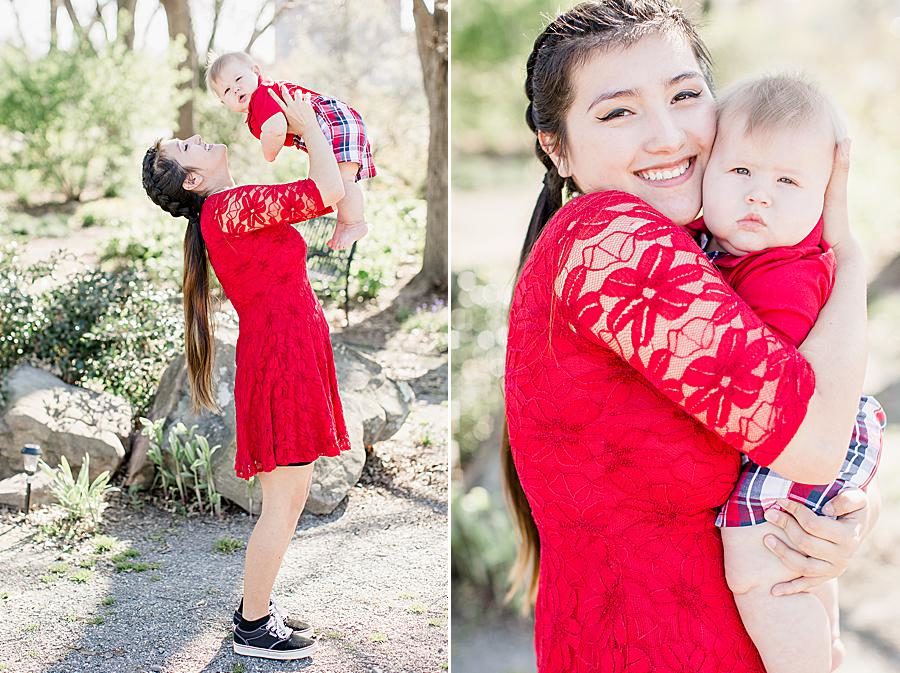 Red dress at this Hope Resource Session by Knoxville Wedding Photographer, Amanda May Photos.
