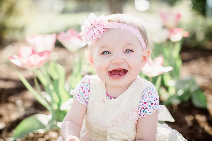 Pink bow headband at this Hope Resource Session by Knoxville Wedding Photographer, Amanda May Photos.