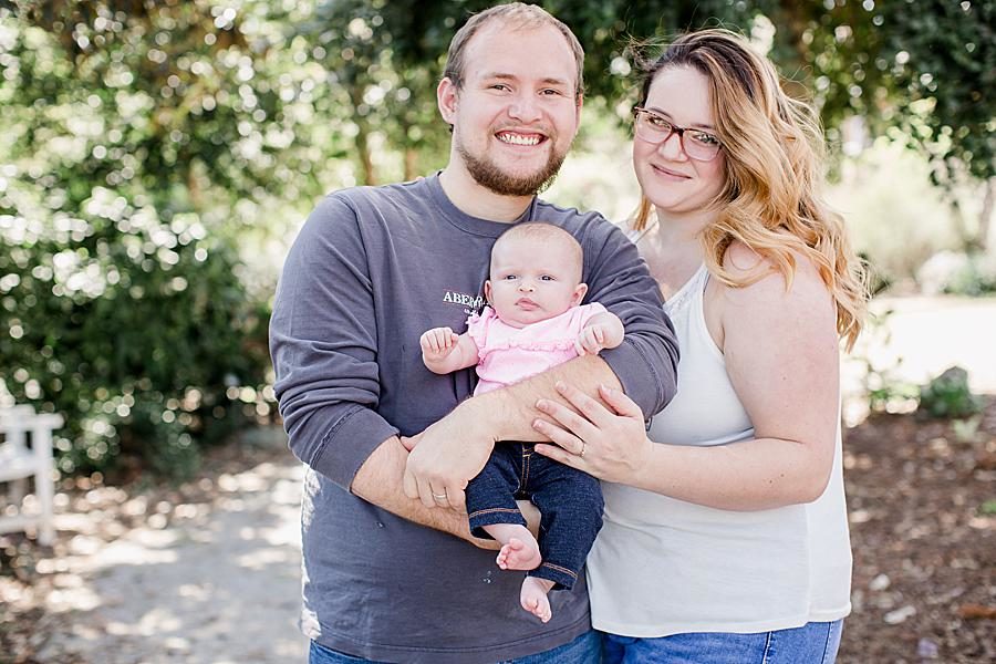 Mom dad and baby at this Hope Resource Session by Knoxville Wedding Photographer, Amanda May Photos.