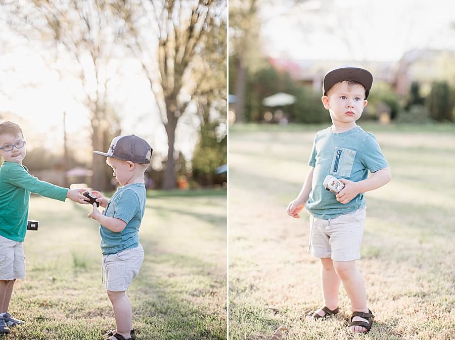 Open field at this Mommy & Me Session by Knoxville Wedding Photographer, Amanda May Photos.