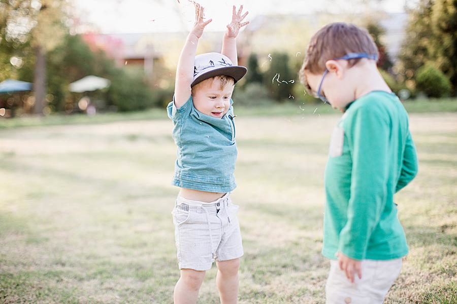 Hands up at this Mommy & Me Session by Knoxville Wedding Photographer, Amanda May Photos.