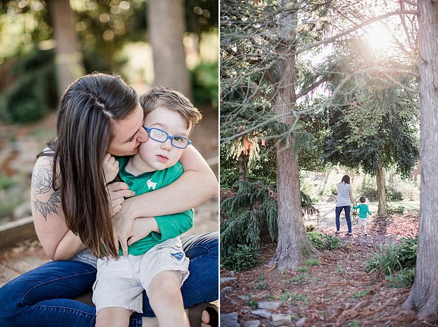 Kiss on the cheek at this Mommy & Me Session by Knoxville Wedding Photographer, Amanda May Photos.