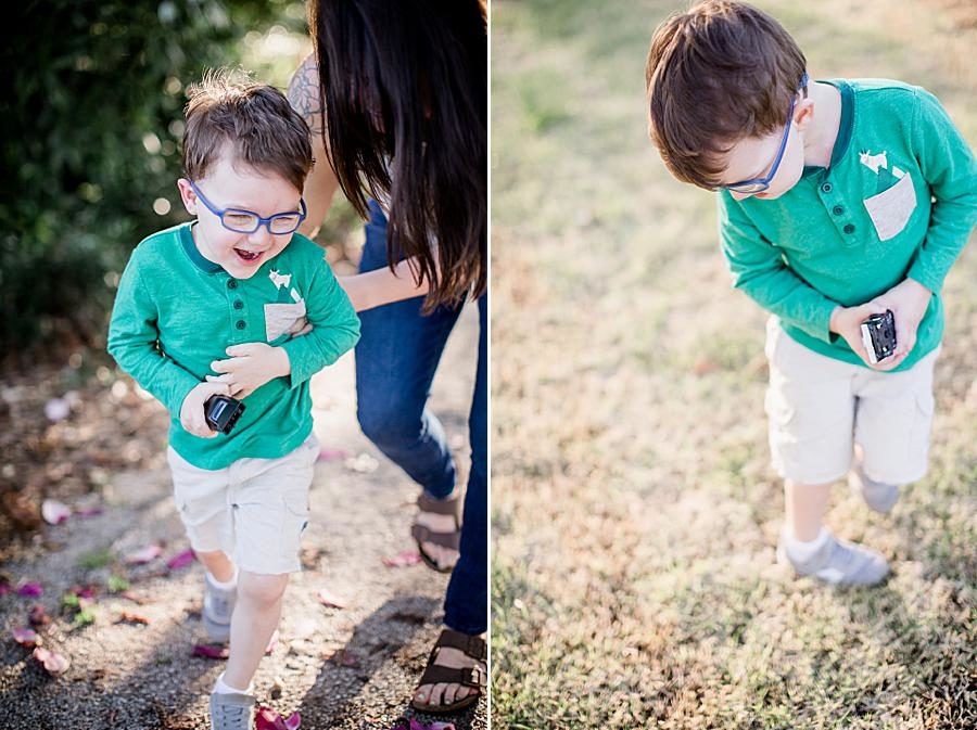 Exploring at this Mommy & Me Session by Knoxville Wedding Photographer, Amanda May Photos.