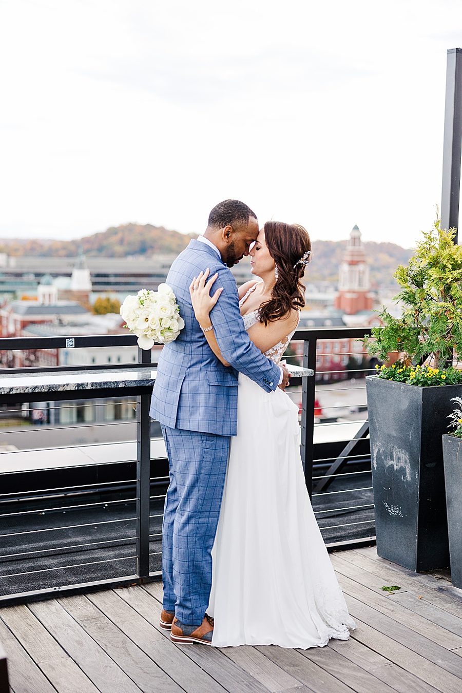 rooftop at this urban elopement