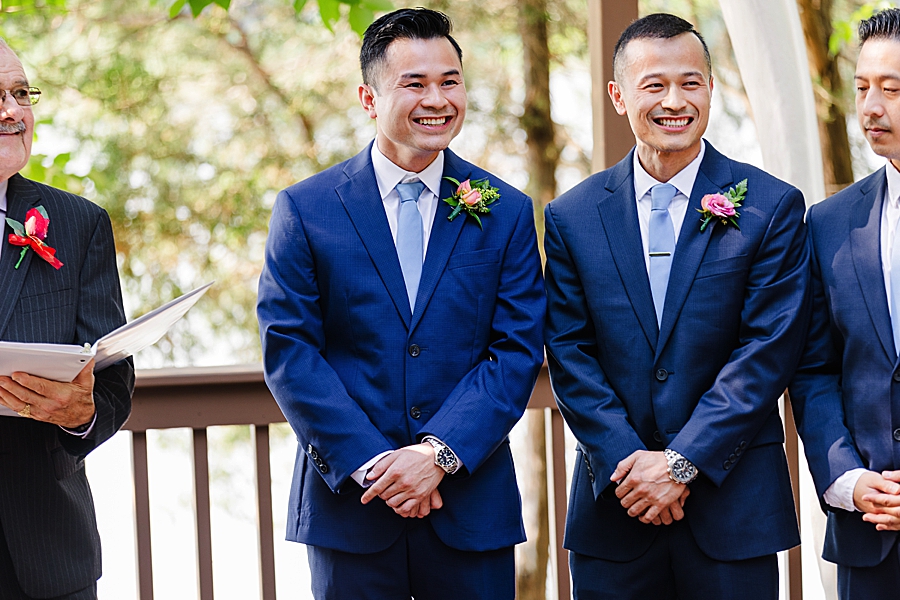 groom's reaction to bride at this vietnamese wedding