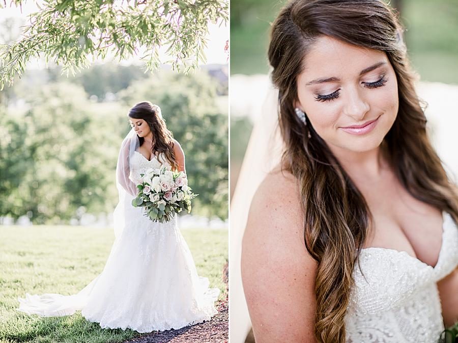 Glamorous bridal makeup at this WindRiver Bridal Portraits by Knoxville Wedding Photographer, Amanda May Photos.