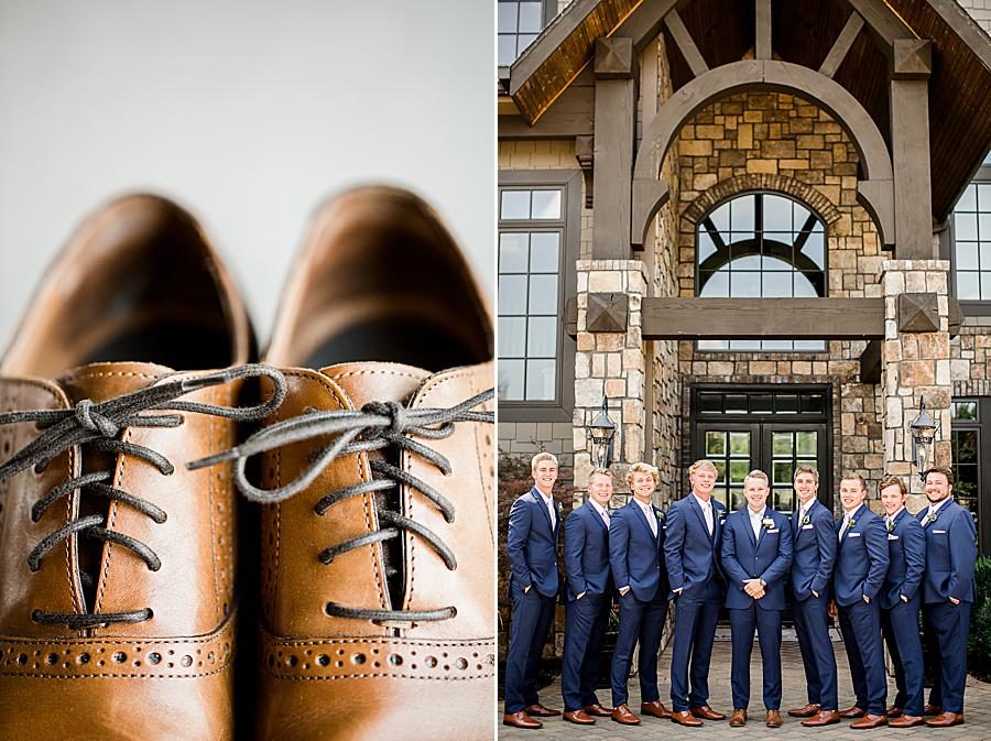 Brown loafers at this WindRiver Wedding Day by Knoxville Wedding Photographer, Amanda May Photos.