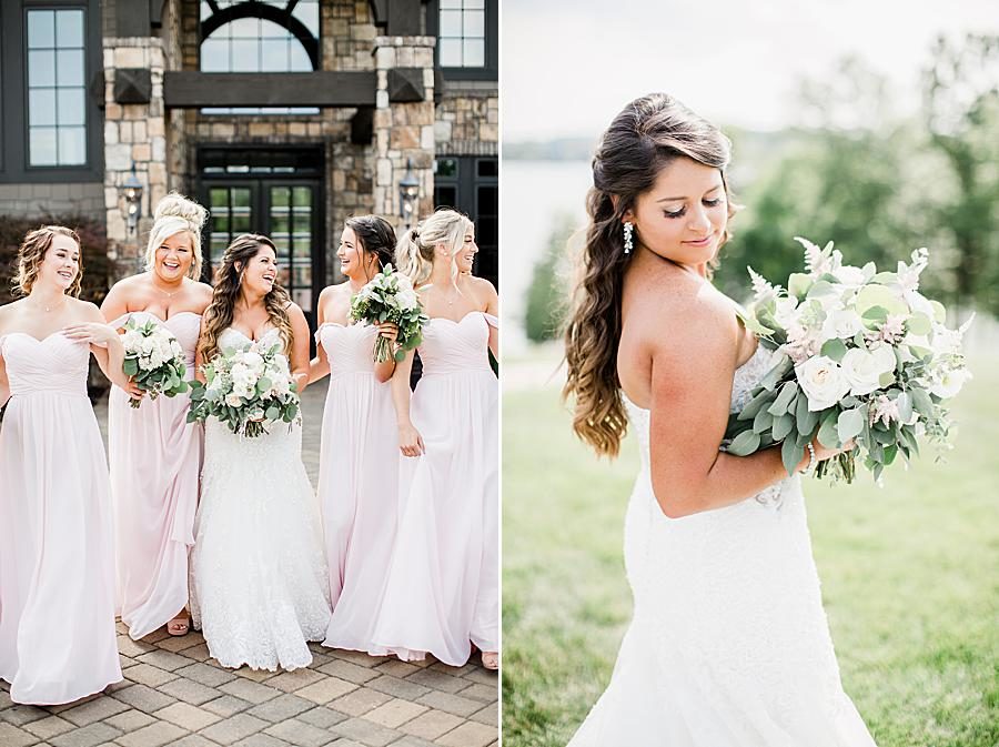 Creamy bridal bouquet at this WindRiver Wedding Day by Knoxville Wedding Photographer, Amanda May Photos.