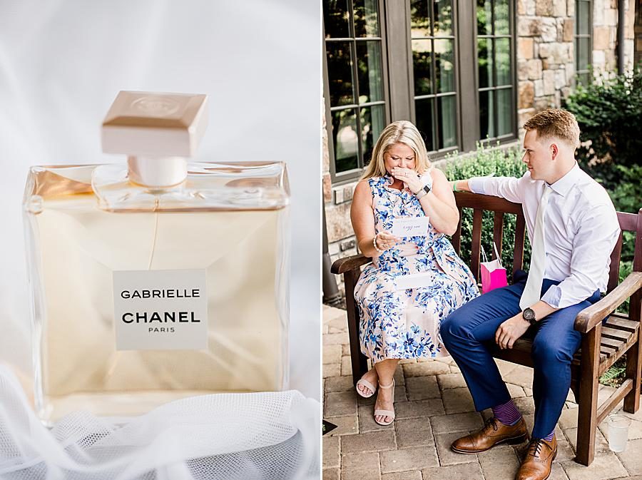 Gabrielle Chanel perfume at this WindRiver Wedding Day by Knoxville Wedding Photographer, Amanda May Photos.