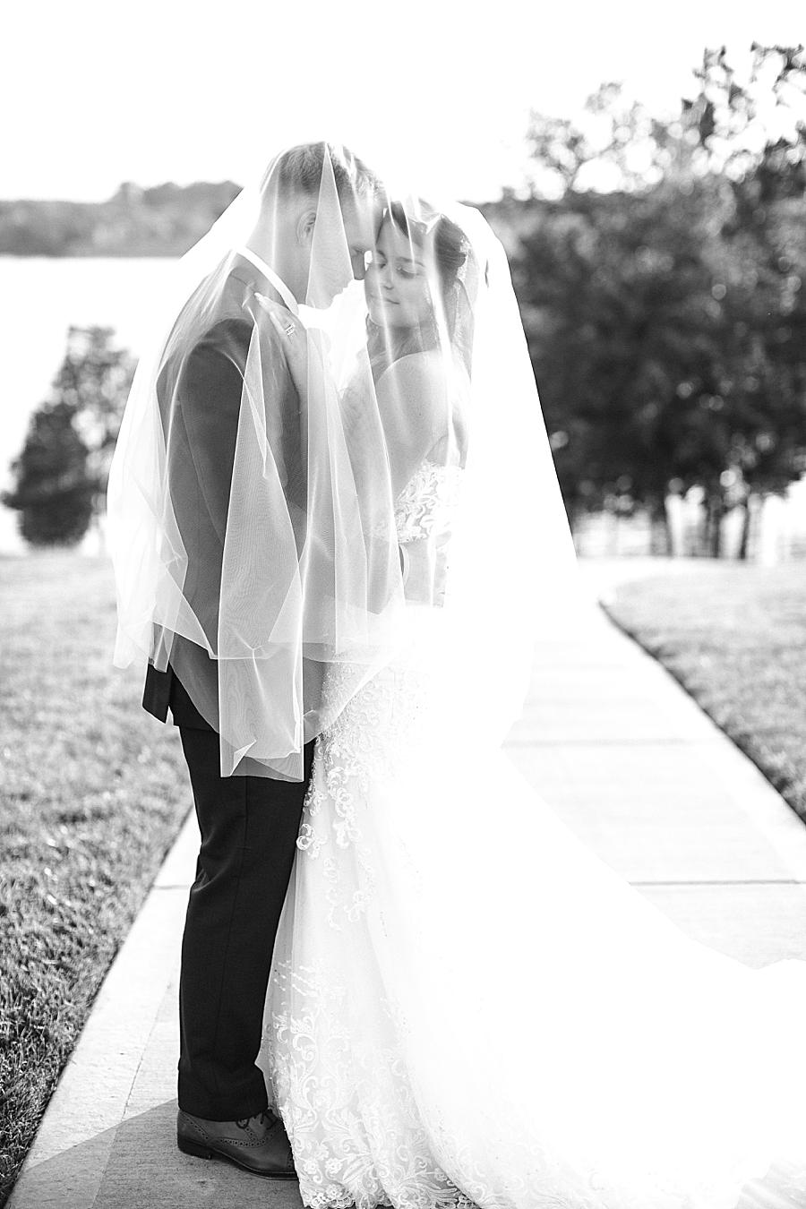 Under the veil at this WindRiver Wedding Day by Knoxville Wedding Photographer, Amanda May Photos.
