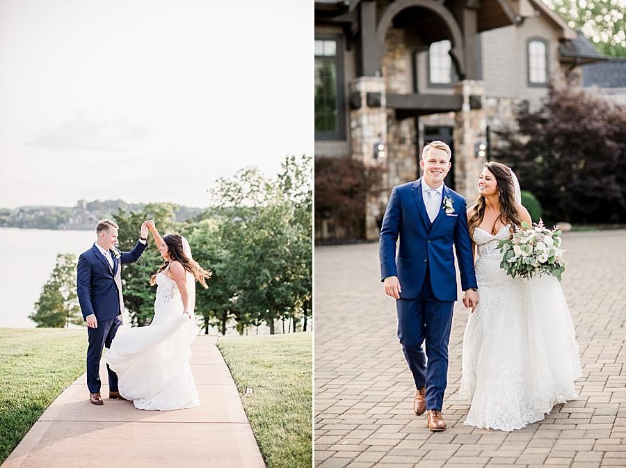 Cobblestone walkway at this WindRiver Wedding Day by Knoxville Wedding Photographer, Amanda May Photos.