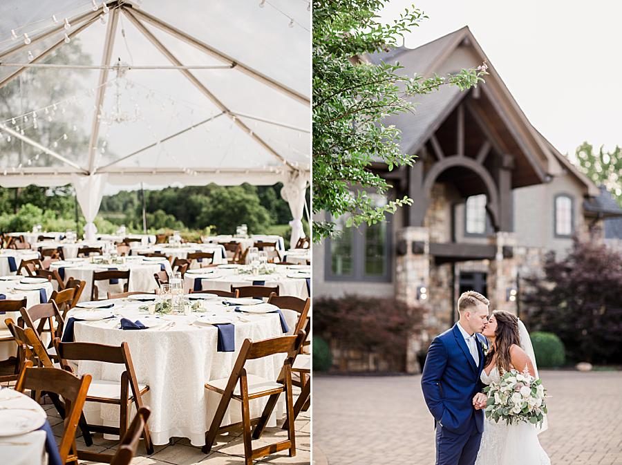 Clear reception tent at this WindRiver Wedding Day by Knoxville Wedding Photographer, Amanda May Photos.