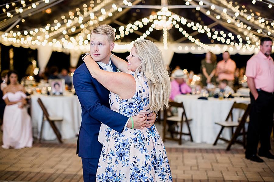 Mother son dance at this WindRiver Wedding Day by Knoxville Wedding Photographer, Amanda May Photos.