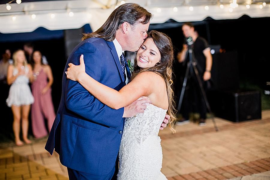 Daddy daughter dance at this WindRiver Wedding Day by Knoxville Wedding Photographer, Amanda May Photos.