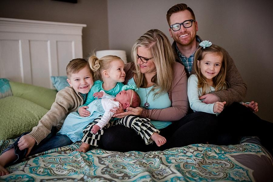 All together at this lifestyle family session by Knoxville Wedding Photographer, Amanda May Photos.