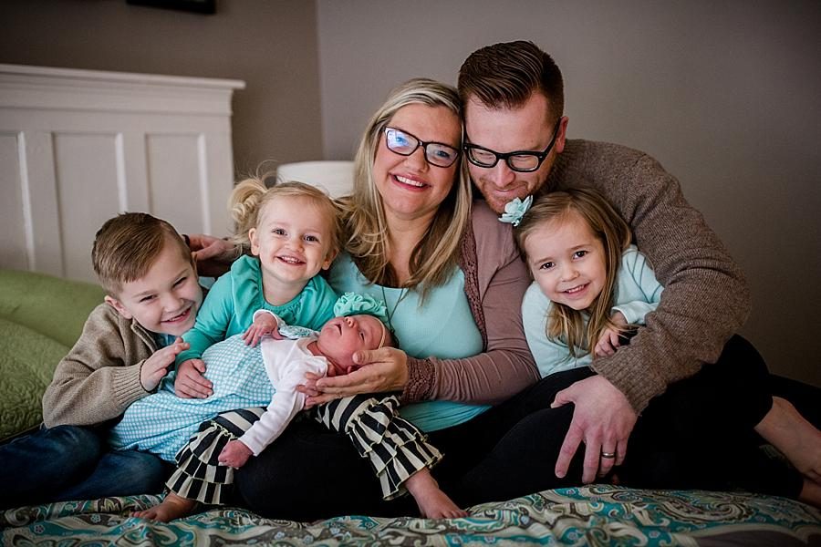 Smiling all together at this lifestyle family session by Knoxville Wedding Photographer, Amanda May Photos.