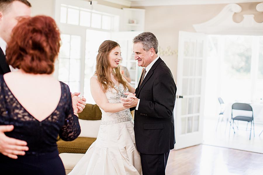 father daughter dance at airbnb elopement