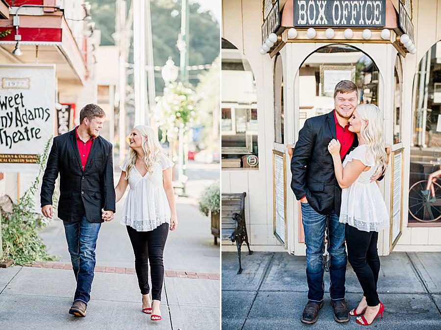 Holding hands at this Apple Barn engagement by Knoxville Wedding Photographer, Amanda May Photos.