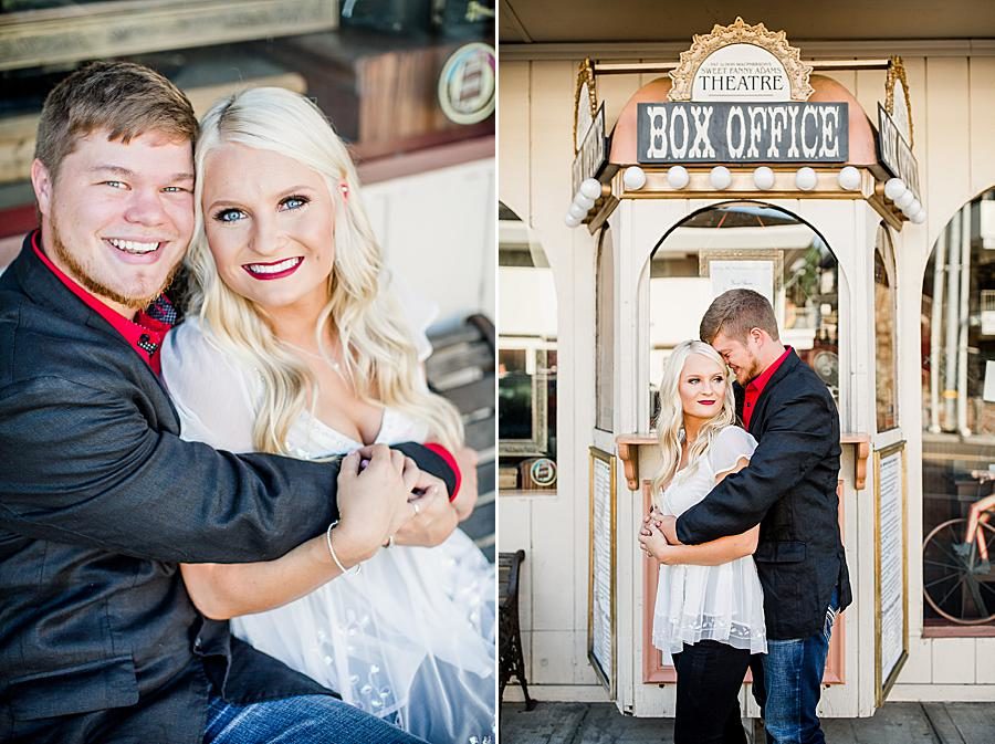 Box Office at this Apple Barn engagement by Knoxville Wedding Photographer, Amanda May Photos.