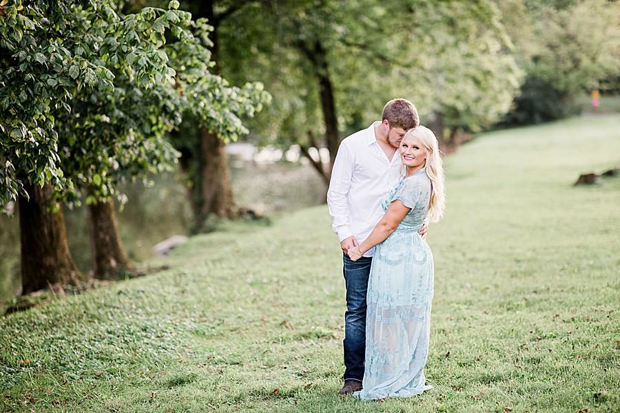 The Little Pigeon River at this Apple Barn engagement by Knoxville Wedding Photographer, Amanda May Photos.