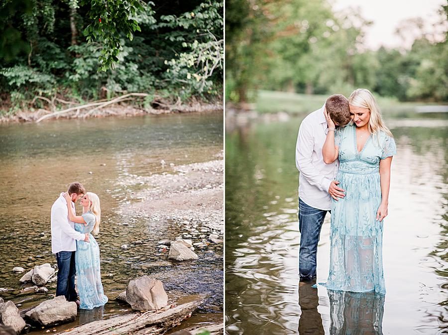 Standing in the river by Knoxville Wedding Photographer, Amanda May Photos.