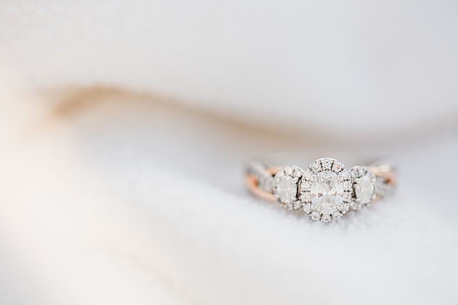 Triple diamond engagement ring by Knoxville Wedding Photographer, Amanda May Photos.