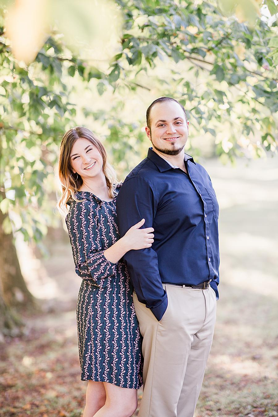 Hand on arm at this Apple Barn Engagement by Knoxville Wedding Photographer, Amanda May Photos.