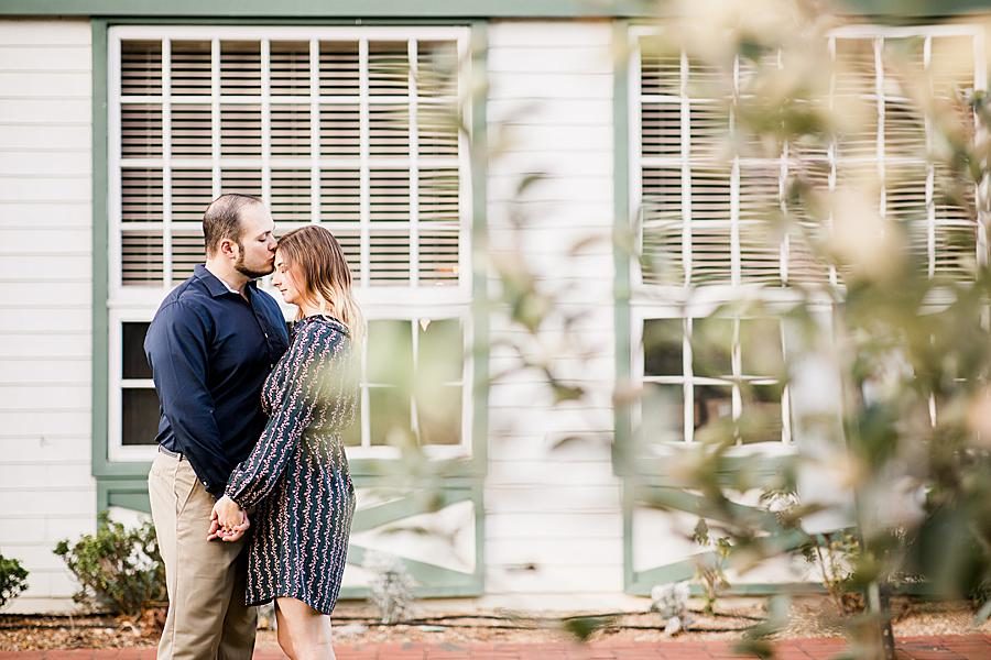 Farmhouse at this Apple Barn Engagement by Knoxville Wedding Photographer, Amanda May Photos.