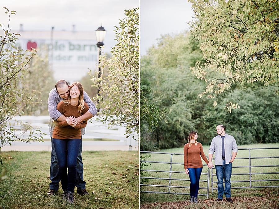Horse fence at this Apple Barn Engagement by Knoxville Wedding Photographer, Amanda May Photos.