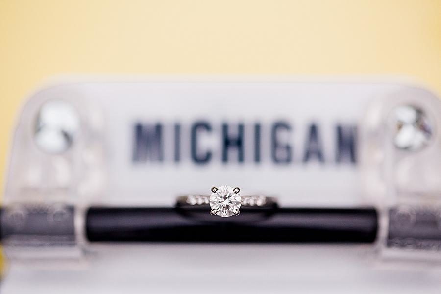 Michigan license plate by Knoxville Wedding Photographer, Amanda May Photos.