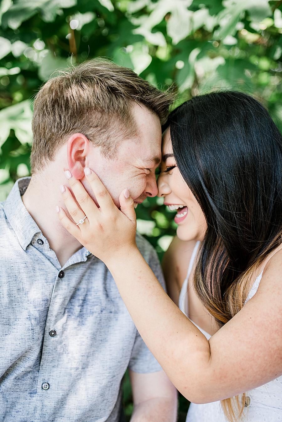 Foreheads together by Knoxville Wedding Photographer, Amanda May Photos.