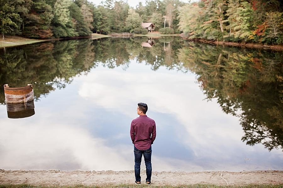 Still water at this Church Camp Senior Session by Knoxville Wedding Photographer, Amanda May Photos.