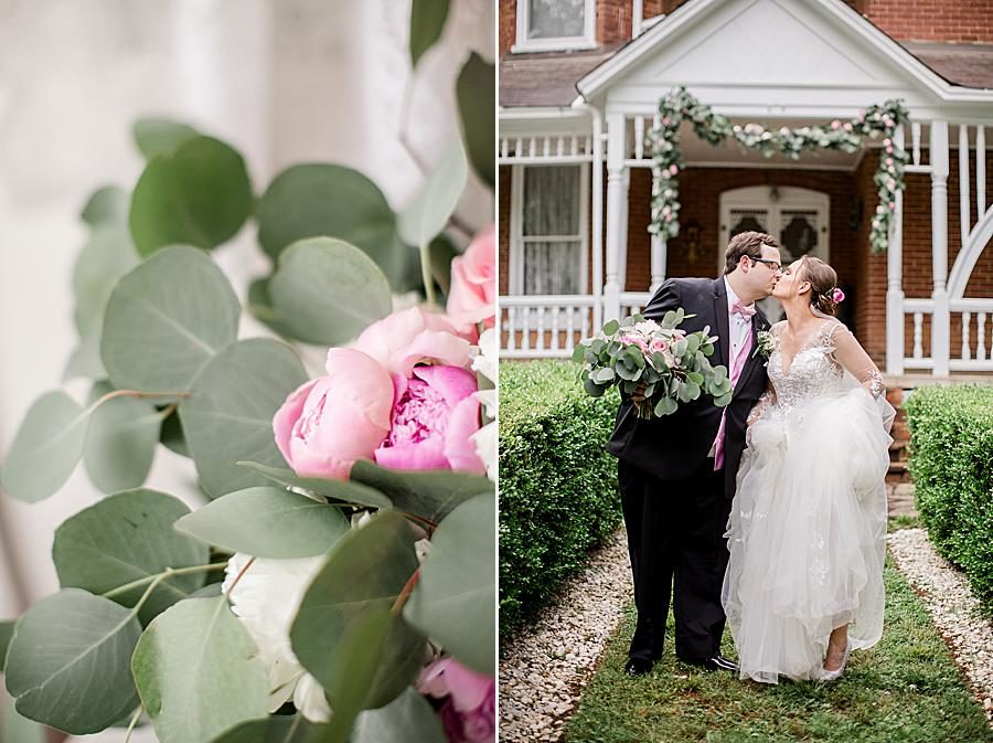 Pink peonies at this Cardwell Manor Wedding by Knoxville Wedding Photographer, Amanda May Photos.