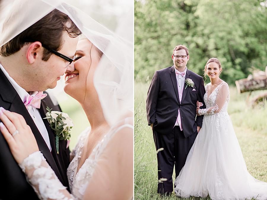 Under the veil at this Cardwell Manor Wedding by Knoxville Wedding Photographer, Amanda May Photos.