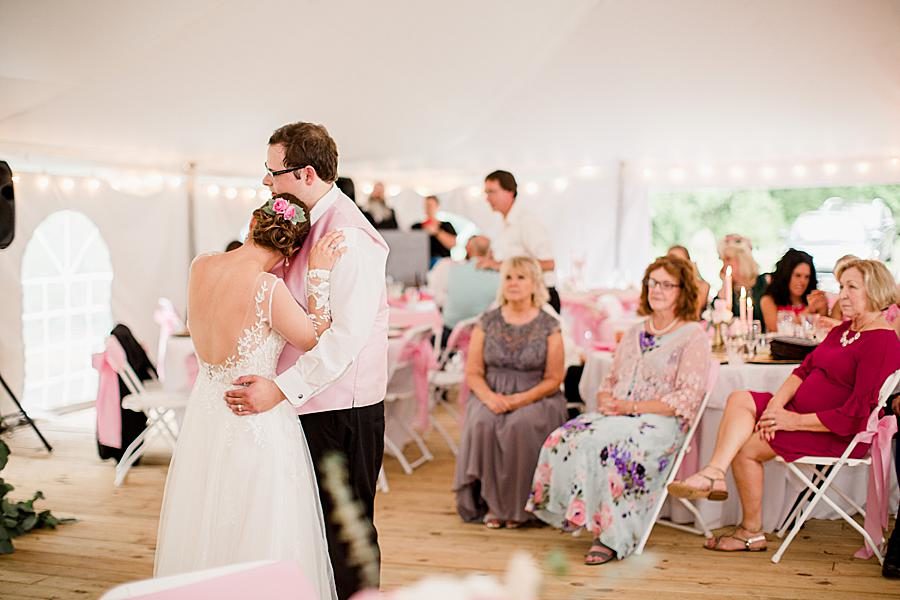 First dance at this Cardwell Manor Wedding by Knoxville Wedding Photographer, Amanda May Photos.
