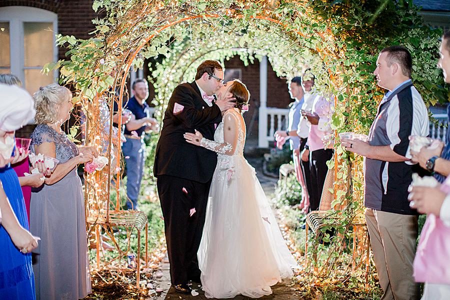 Flower exit at this Cardwell Manor Wedding by Knoxville Wedding Photographer, Amanda May Photos.