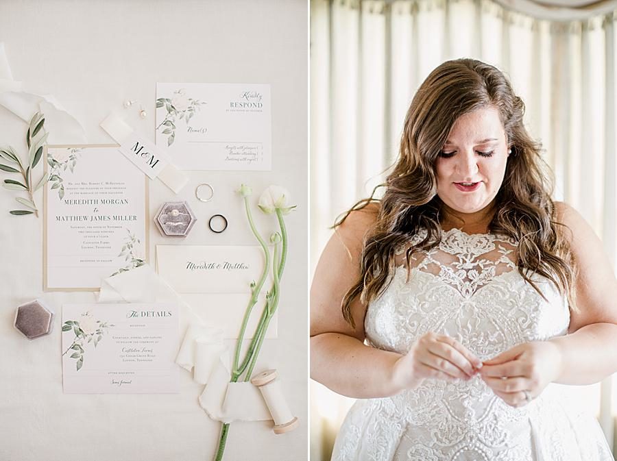 Invitation suite at this Wedding at Castleton Farms by Knoxville Wedding Photographer, Amanda May Photos.