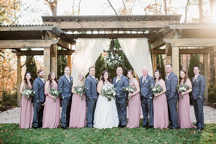 Wedding party at this Wedding at Castleton Farms by Knoxville Wedding Photographer, Amanda May Photos.