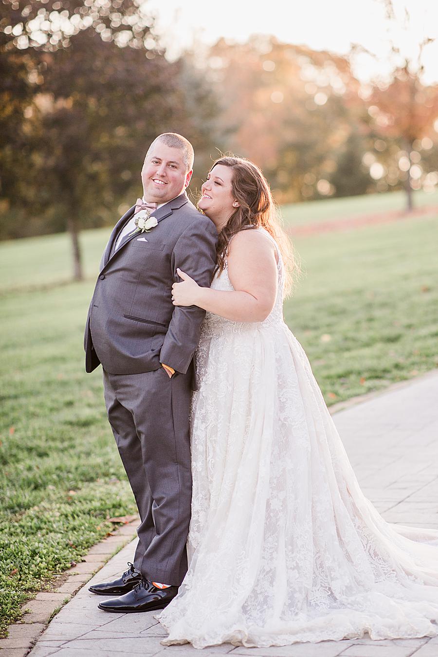 Head on shoulder at this Wedding at Castleton Farms by Knoxville Wedding Photographer, Amanda May Photos.