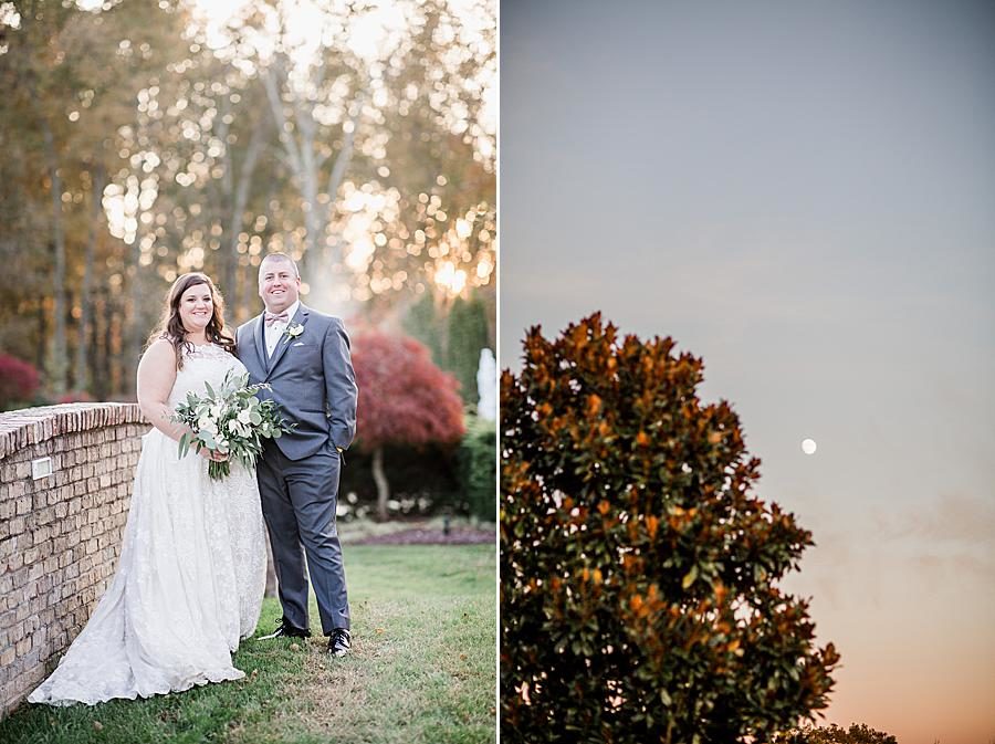 Moon at dusk at this Wedding at Castleton Farms by Knoxville Wedding Photographer, Amanda May Photos.