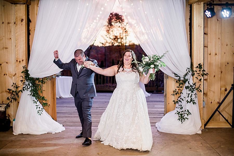 Reception intro at this Wedding at Castleton Farms by Knoxville Wedding Photographer, Amanda May Photos.
