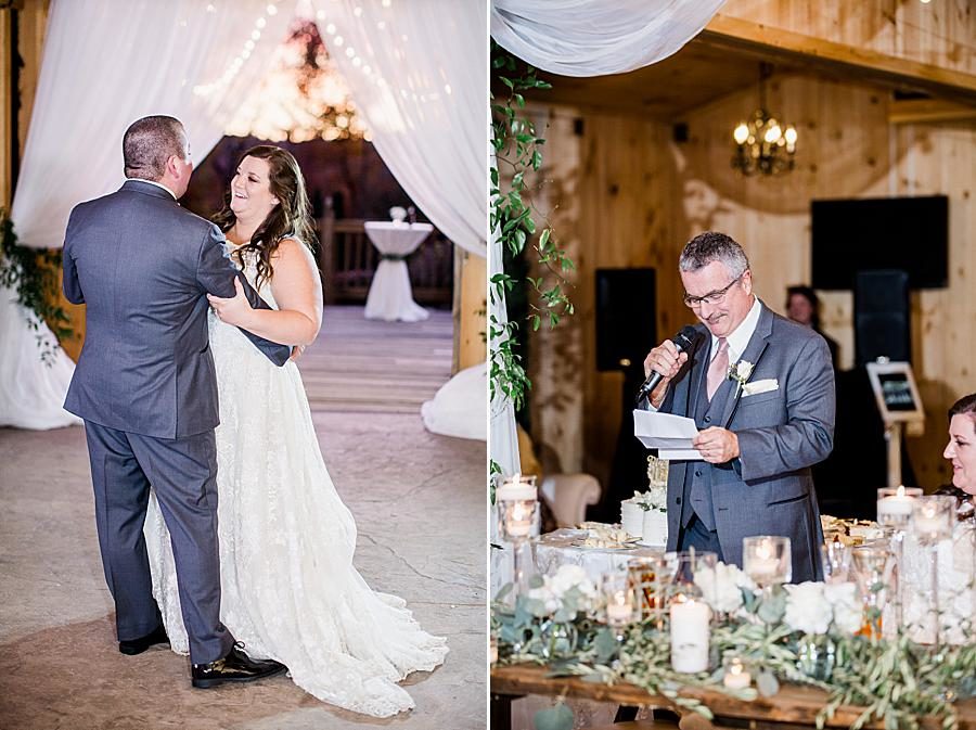 Toasts at this Wedding at Castleton Farms by Knoxville Wedding Photographer, Amanda May Photos.