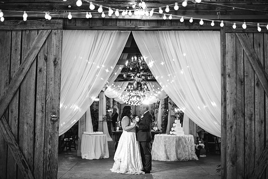 First dance at this Wedding at Castleton Farms by Knoxville Wedding Photographer, Amanda May Photos.