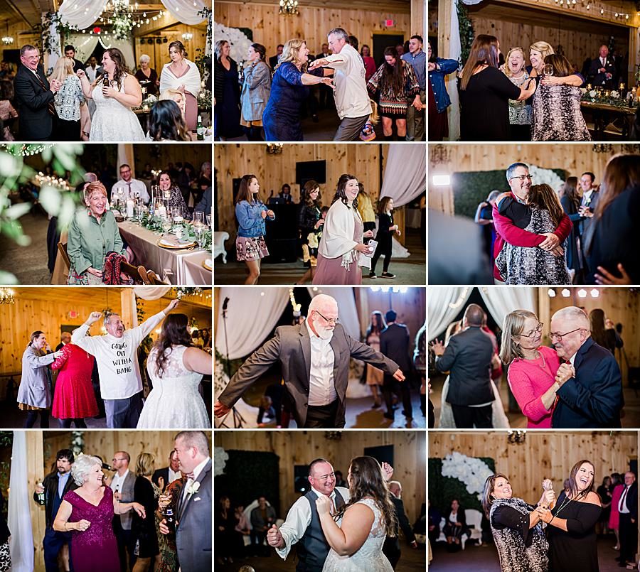 Reception collage at this Wedding at Castleton Farms by Knoxville Wedding Photographer, Amanda May Photos.