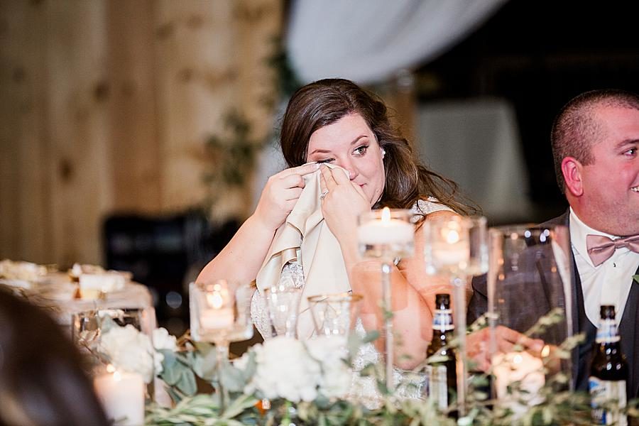 Emotional bride by Knoxville Wedding Photographer, Amanda May Photos.