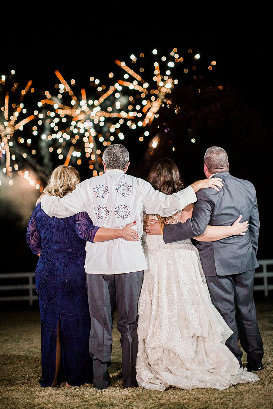 Watching fireworks by Knoxville Wedding Photographer, Amanda May Photos.