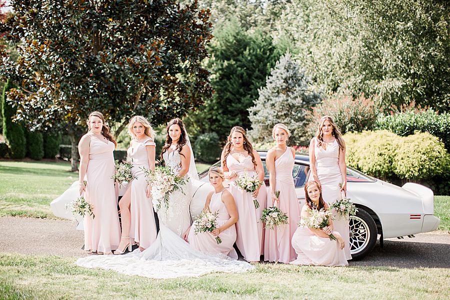 Bridesmaids at castleton vow renewal