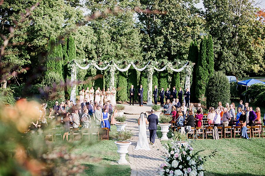 Long view of the ceremony at castleton vow renewal
